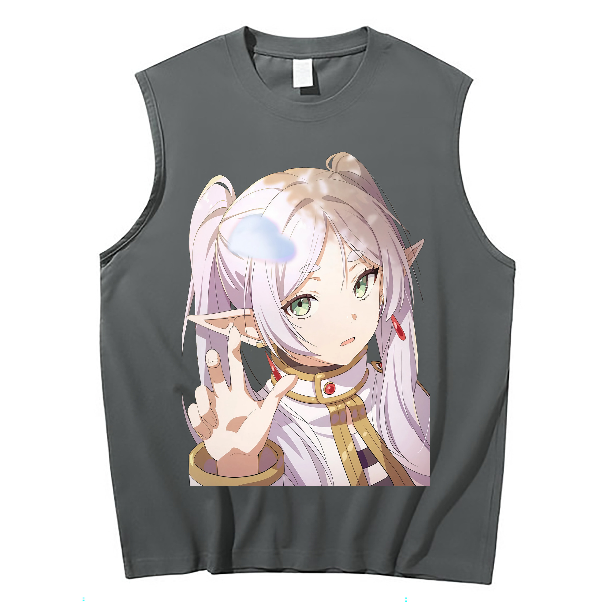 （画像用） 葬送のフリーレン Frieren コットン100％タンクトップ（フロントプリント）